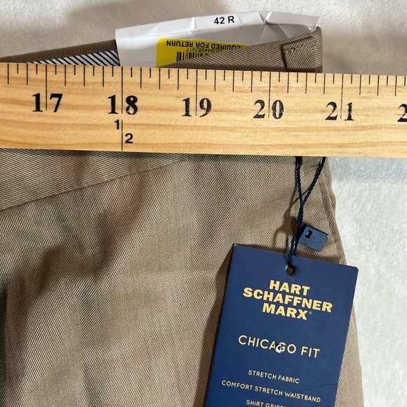 NWT Hart Schaffner Marx 42R Unhemmed Wool Spandex Blend Traveler Slacks Pants - Picture 7 of 11